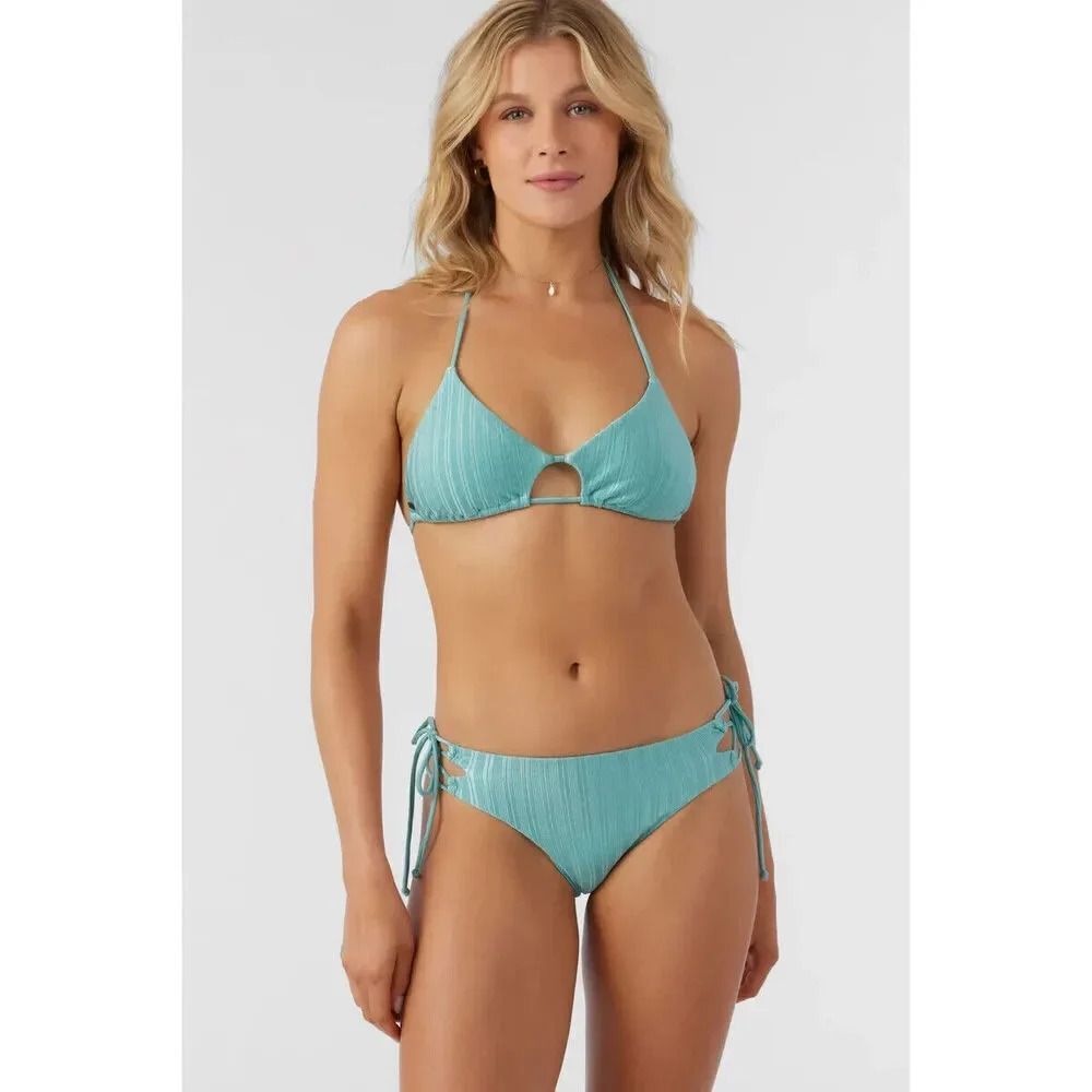 O'Neill Mizi Metallic Rib Madrid Top Women's Medium Canton Cutout Bralette VDA28 - Picture 5 of 15